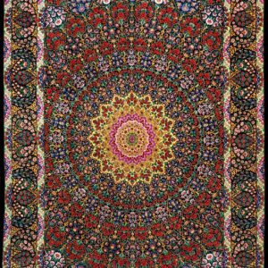 ペルシャ絨毯【逸品シルク】クム(アッバシー作) 201×131(cm) *2735