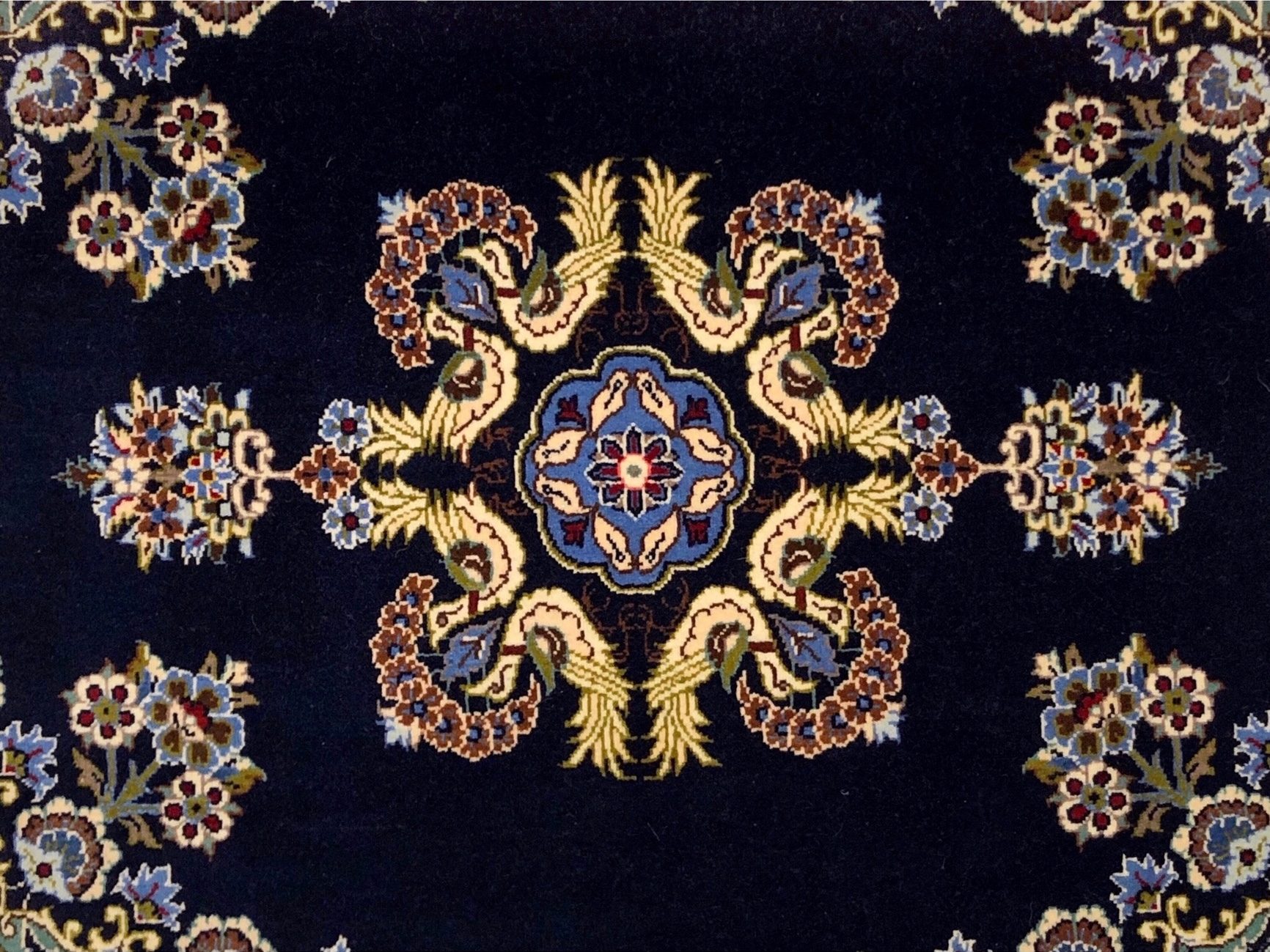 ペルシャ絨毯【ウール】玄関マット小　カシャーン産　73×96(cm)　SOLD OUT