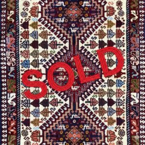 ペルシャ絨毯【トライバルラグ】ヤラメZ-3314Ｍ　100×60(cm) SOLD