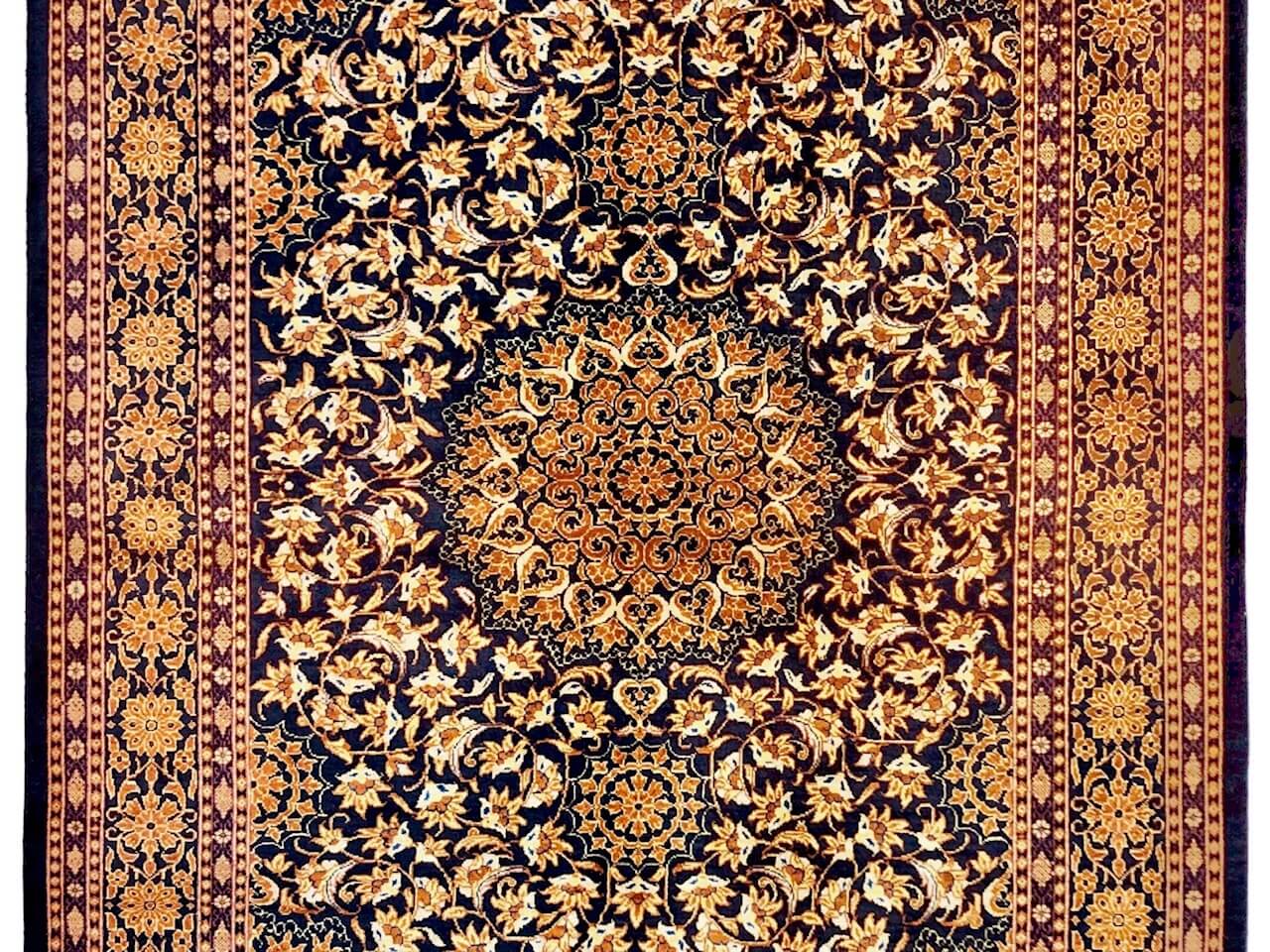 ペルシャ絨毯【シルク】マラゲ産(クム柄) 77×115 玄関マット中 ¥418,000(税込)