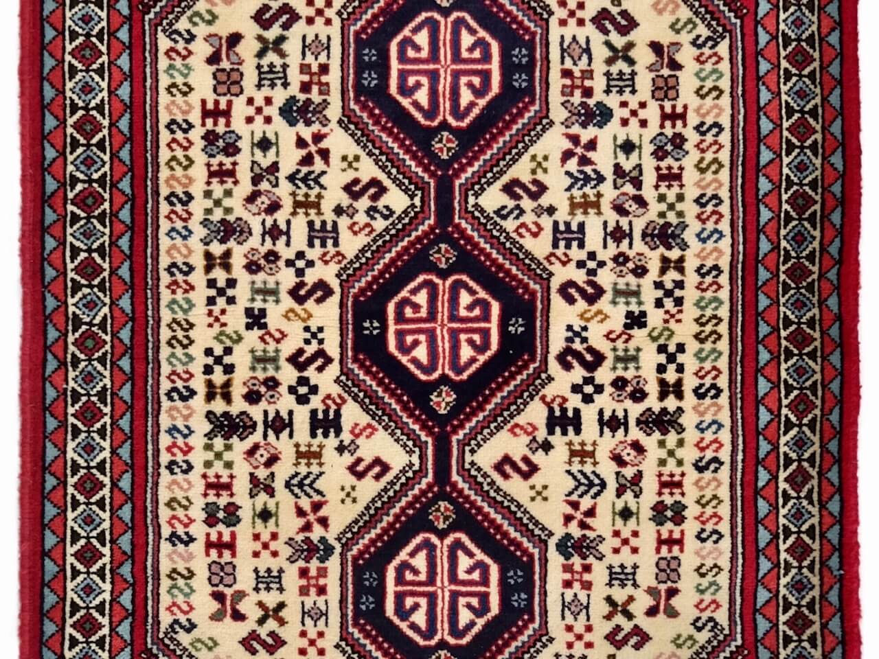 ペルシャ絨毯【ウール】玄関マット中　アバデ産　76×123(cm)　¥132,000(税込)