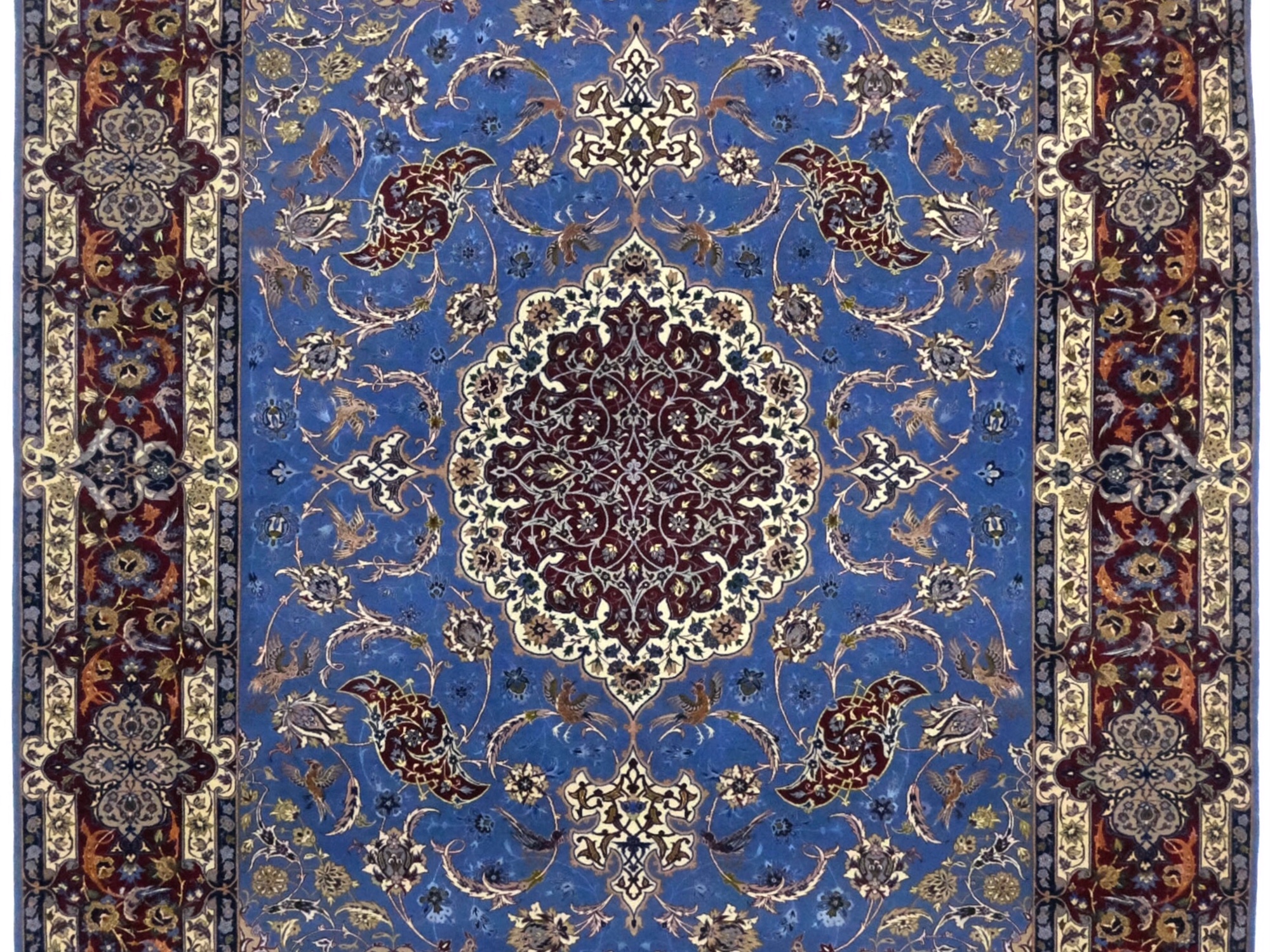 ペルシャ絨毯【ウール】リビングサイズ中 イスファハン産 154×218(cm