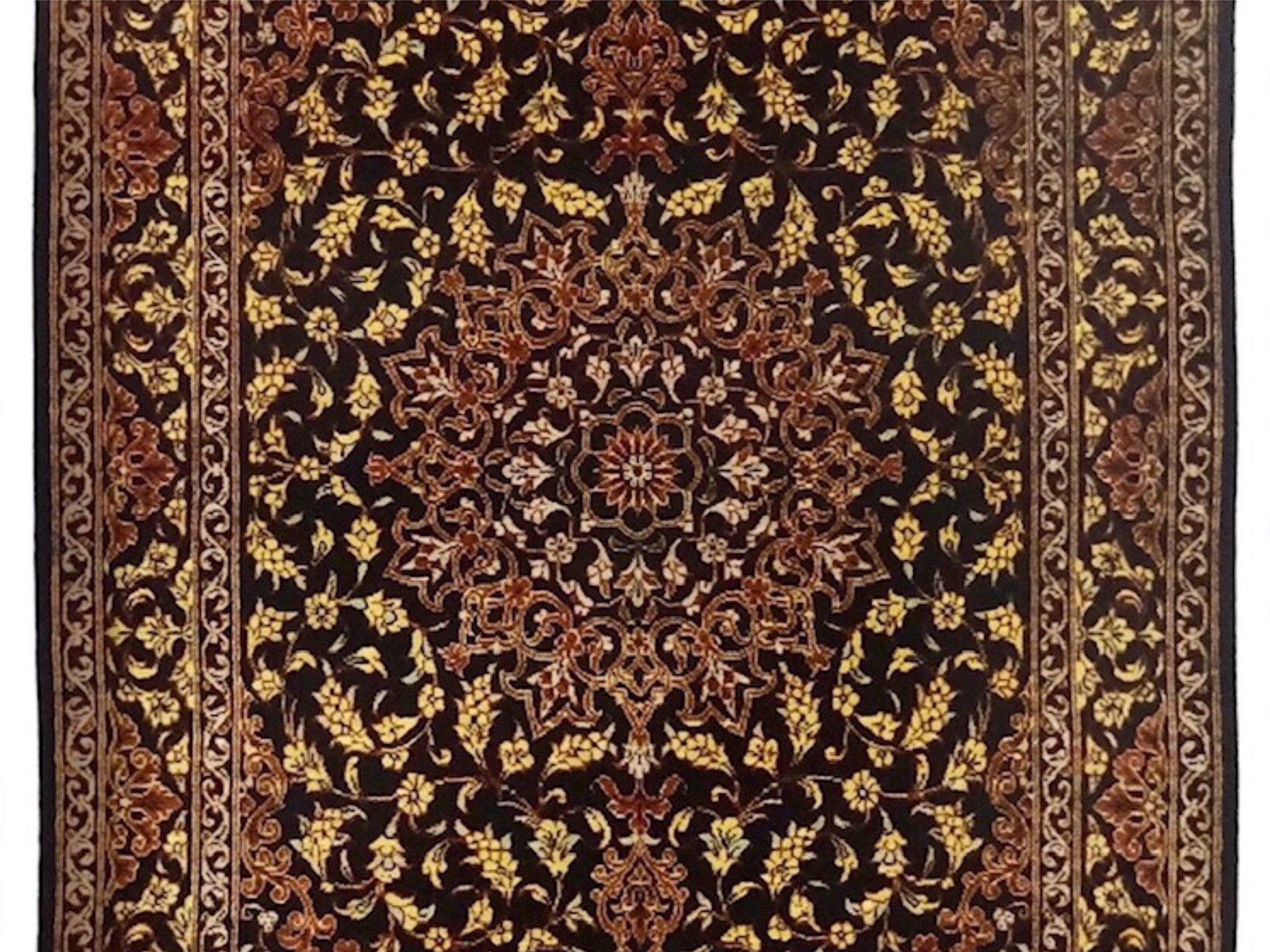 ペルシャ絨毯【シルク】玄関マット小　マラゲ産(クム柄)　60×96(cm)　SOLD OUT