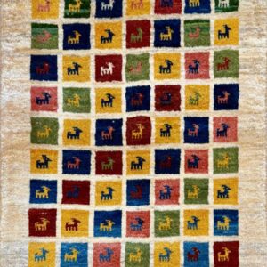 ペルシャ絨毯 【ギャッベ】144x100(cm)     *16368