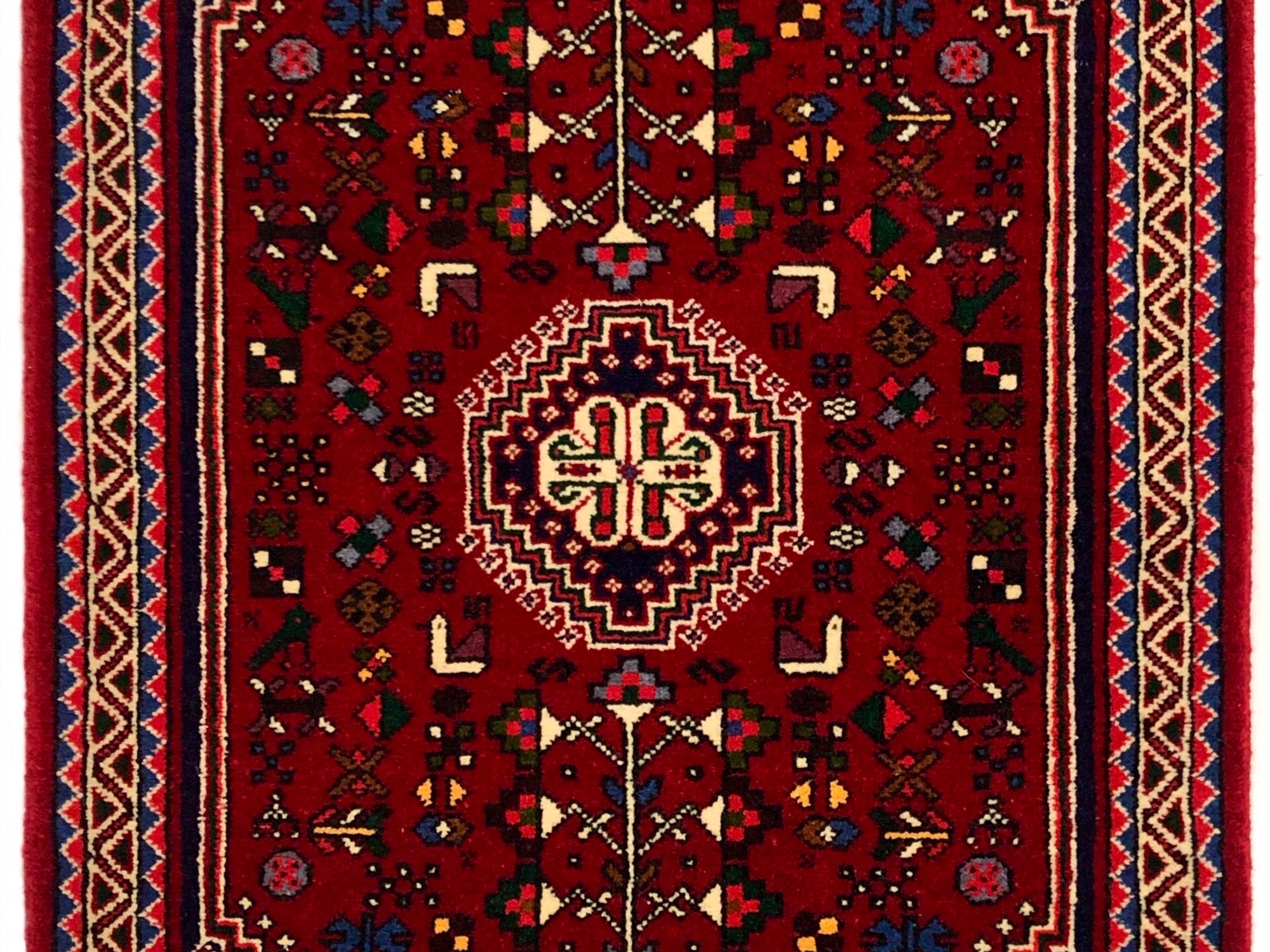 アバデ産 ペルシャ絨毯 146×82cm