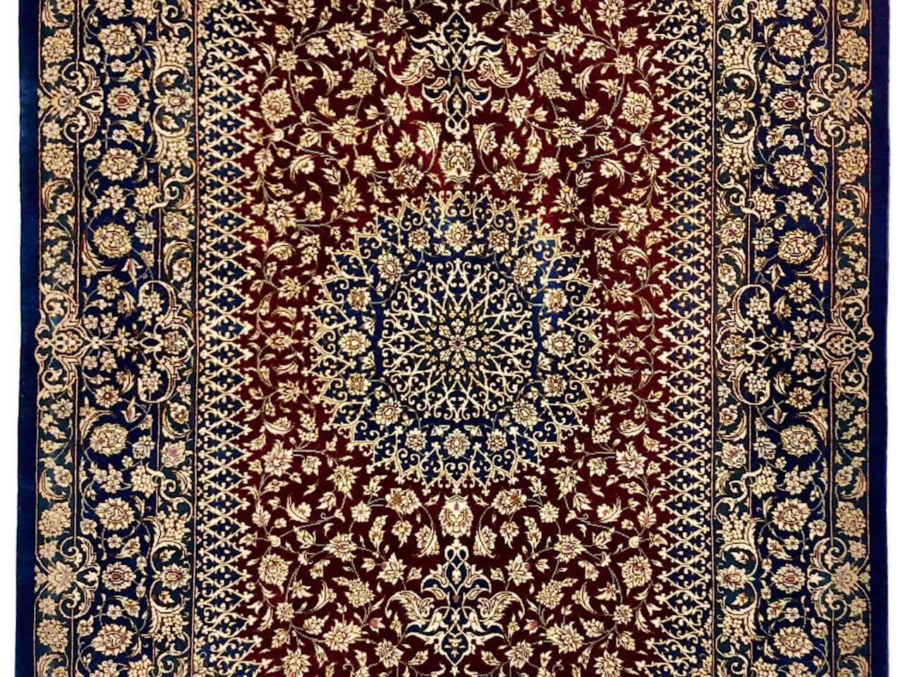 ペルシャ絨毯【シルク】クム産 76×117 玄関マット中 ¥880,000(税込 