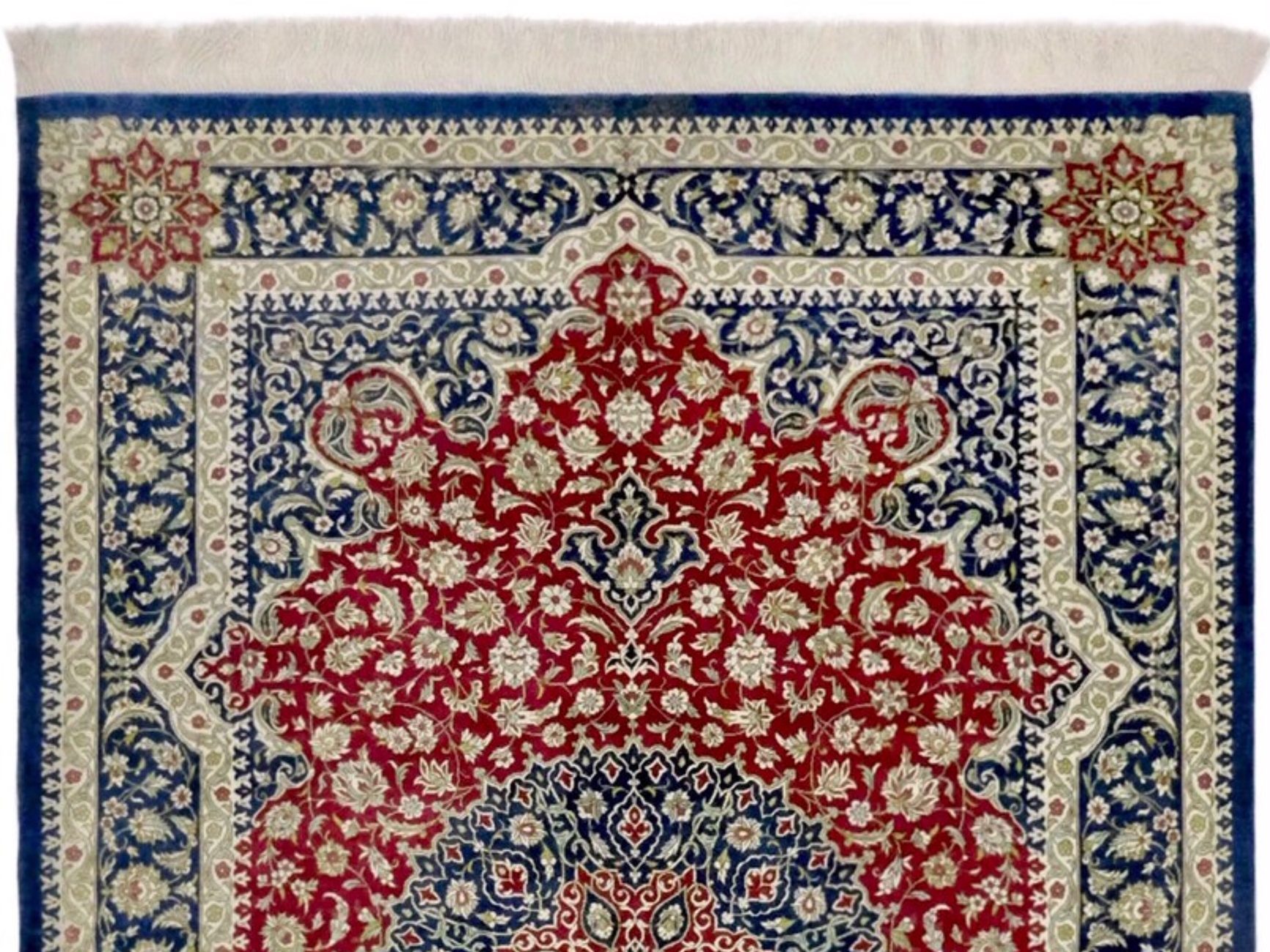 素材－ウールシルクペルシャ絨毯 新品 153x112 手織り クルド・ グーチャン産 persia