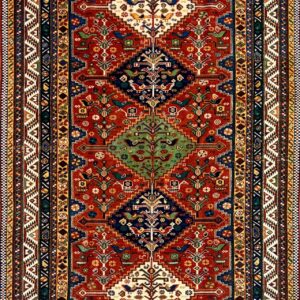 ペルシャ絨毯【高密度トライバルラグ】アフシャル （1960年代）