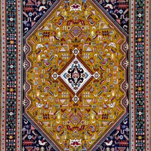 ペルシャ絨毯【高密度トライバルラグ】カシュガイ（カシュクリ）