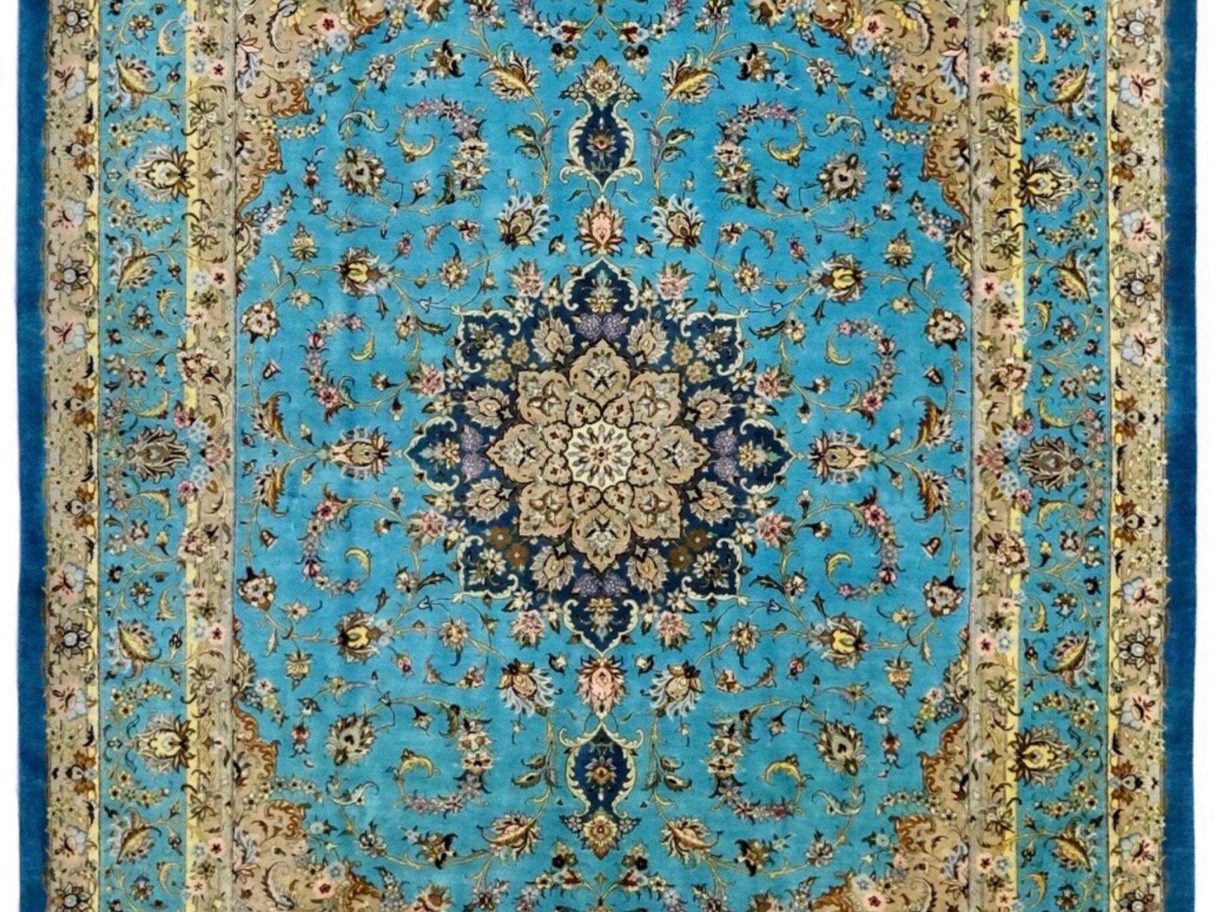 ペルシャ絨毯【シルク】リビングサイズ小 カシャーン産 128×192(cm