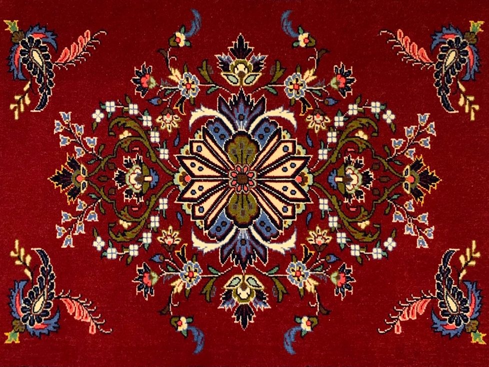 ペルシャ絨毯 292x203 手織り ウール カーシャーン産 クリーニング済み 