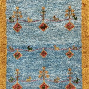 ペルシャ絨毯 【ギャッベ】65X85(cm)  *L76