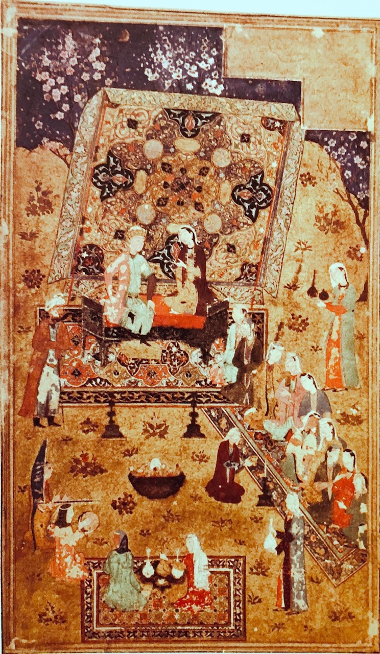 ペルシャ 細密画 イランの伝統工芸品 美術品 ミニアチュール 絵画 額