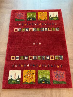 ペルシャ絨毯 【ギャッベ・リズバフ】125x85(cm) *P1249