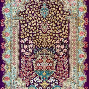 ペルシャ絨毯【シルク】クム 90x60cm *2520CZ