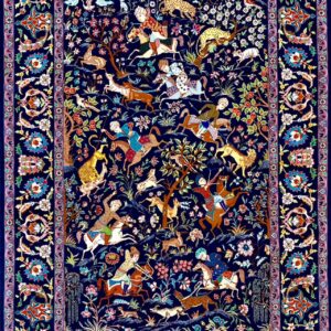 ペルシャ絨毯【逸品ウール】タブリーズ(アラバフ作)166x118cm 9027X