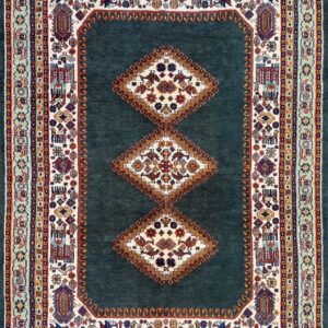 persian-rug-ペルシャ絨毯-シラーズ-ウール-グリーン-200x146-P1440jpg1 | ペルシャ絨毯専門店 フルーリア東京