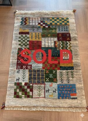 ペルシャ絨毯 【モダン・ギャッベ】105×152(cm)     *21　"SOLD"