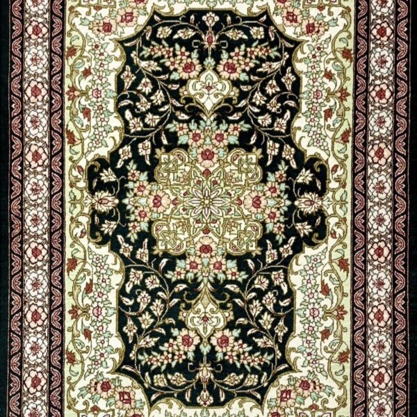 ペルシャ絨毯【シルク】クム (マラゲ) 90x60cm *C-1252 | ペルシャ絨毯